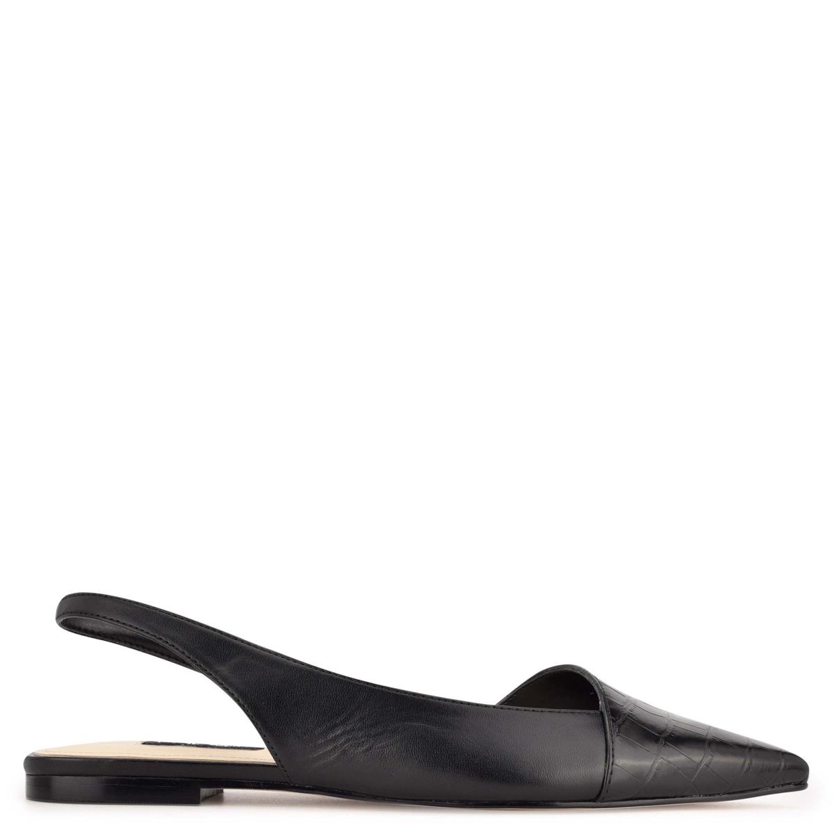 Flats Nine West Beads Destalonadas Pointy Puntera Mujer Negras Negras | 3867AFCBD