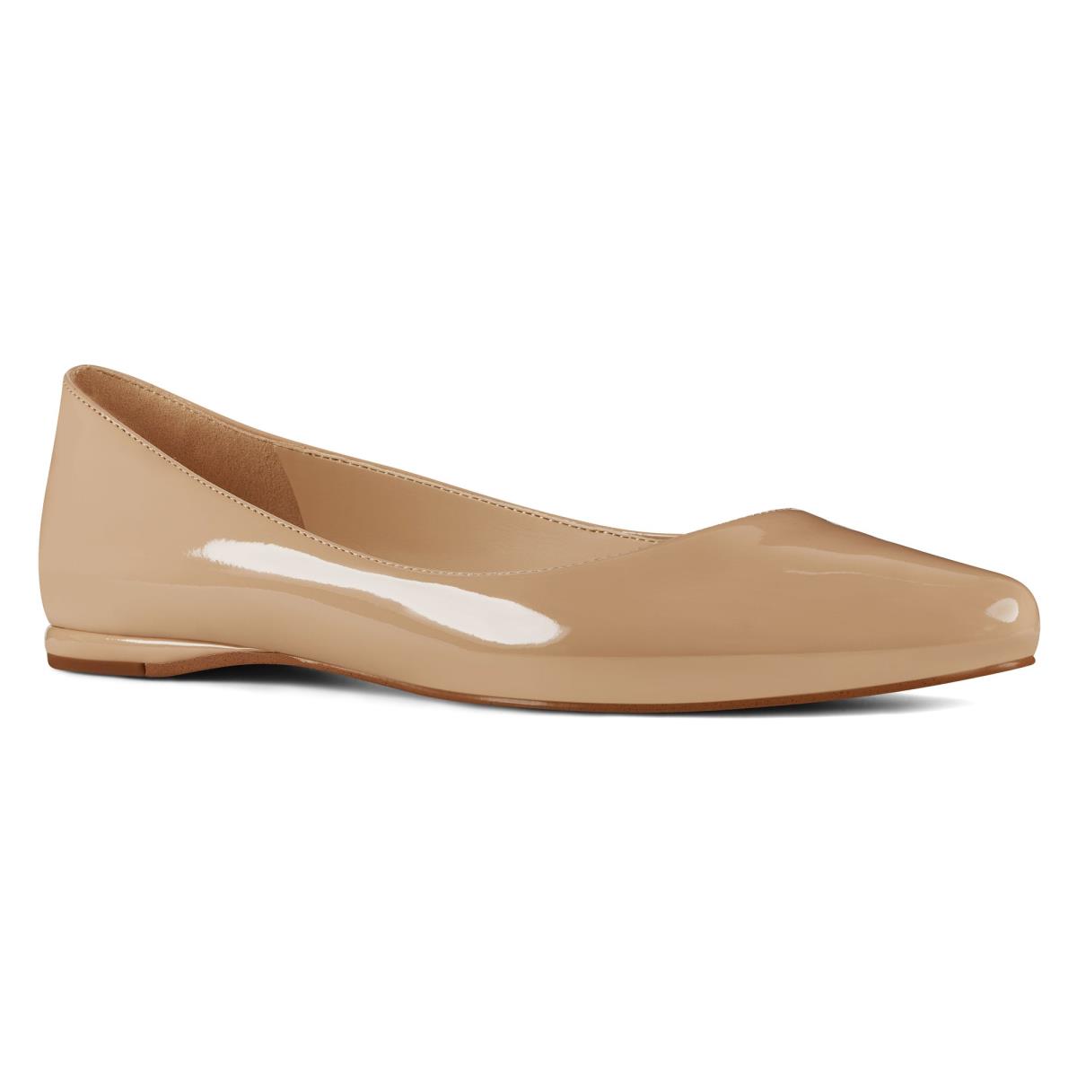 Flats Nine West Speakup Almond Puntera Mujer Beige Claro | 0583JWQAO