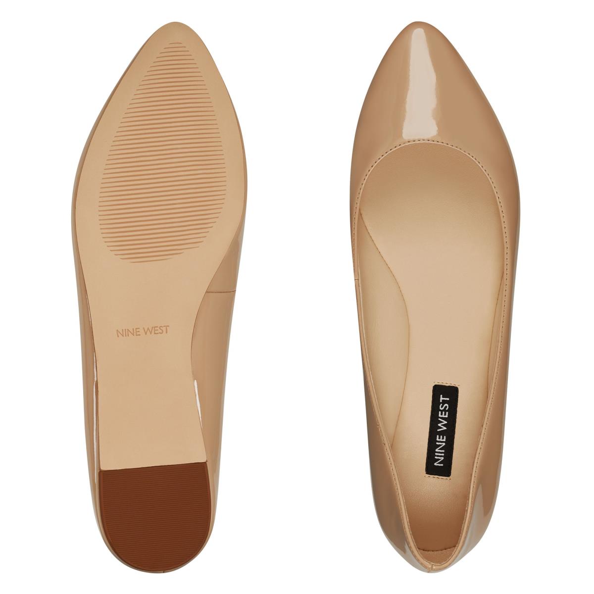 Flats Nine West Speakup Almond Puntera Mujer Beige Claro | 0583JWQAO