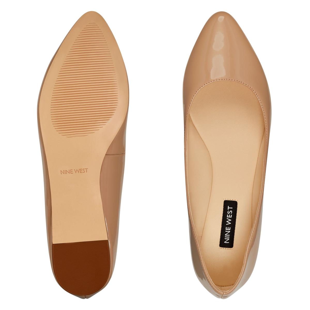 Flats Nine West Speakup Almond Puntera Mujer Gris Marrones | 5082MTDER