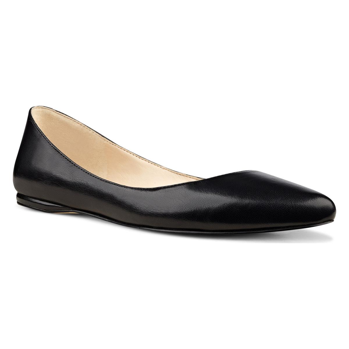 Flats Nine West Speakup Almond Puntera Mujer Negras | 5260BIMLS