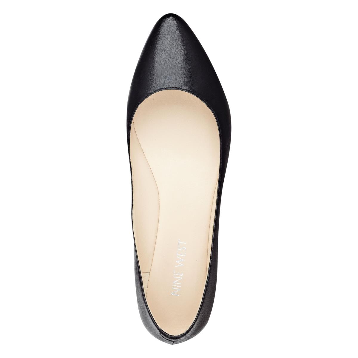 Flats Nine West Speakup Almond Puntera Mujer Negras | 5260BIMLS