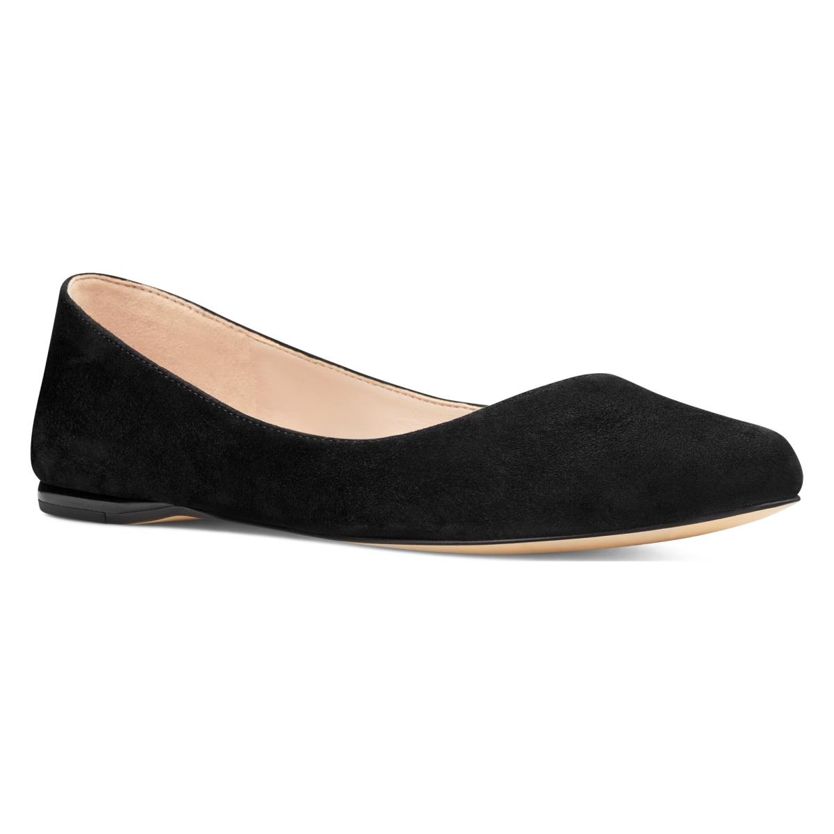 Flats Nine West Speakup Almond Puntera Mujer Negras | 6532OHLIC