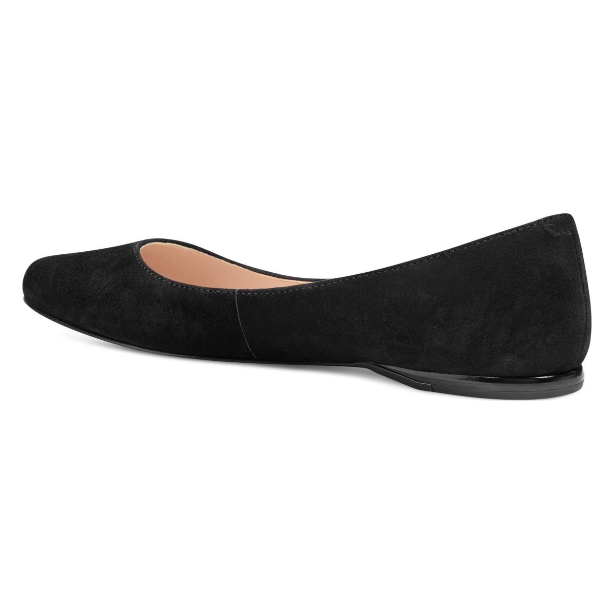 Flats Nine West Speakup Almond Puntera Mujer Negras | 6532OHLIC