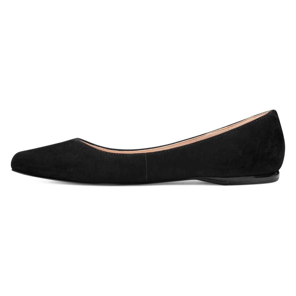 Flats Nine West Speakup Almond Puntera Mujer Negras | 6532OHLIC