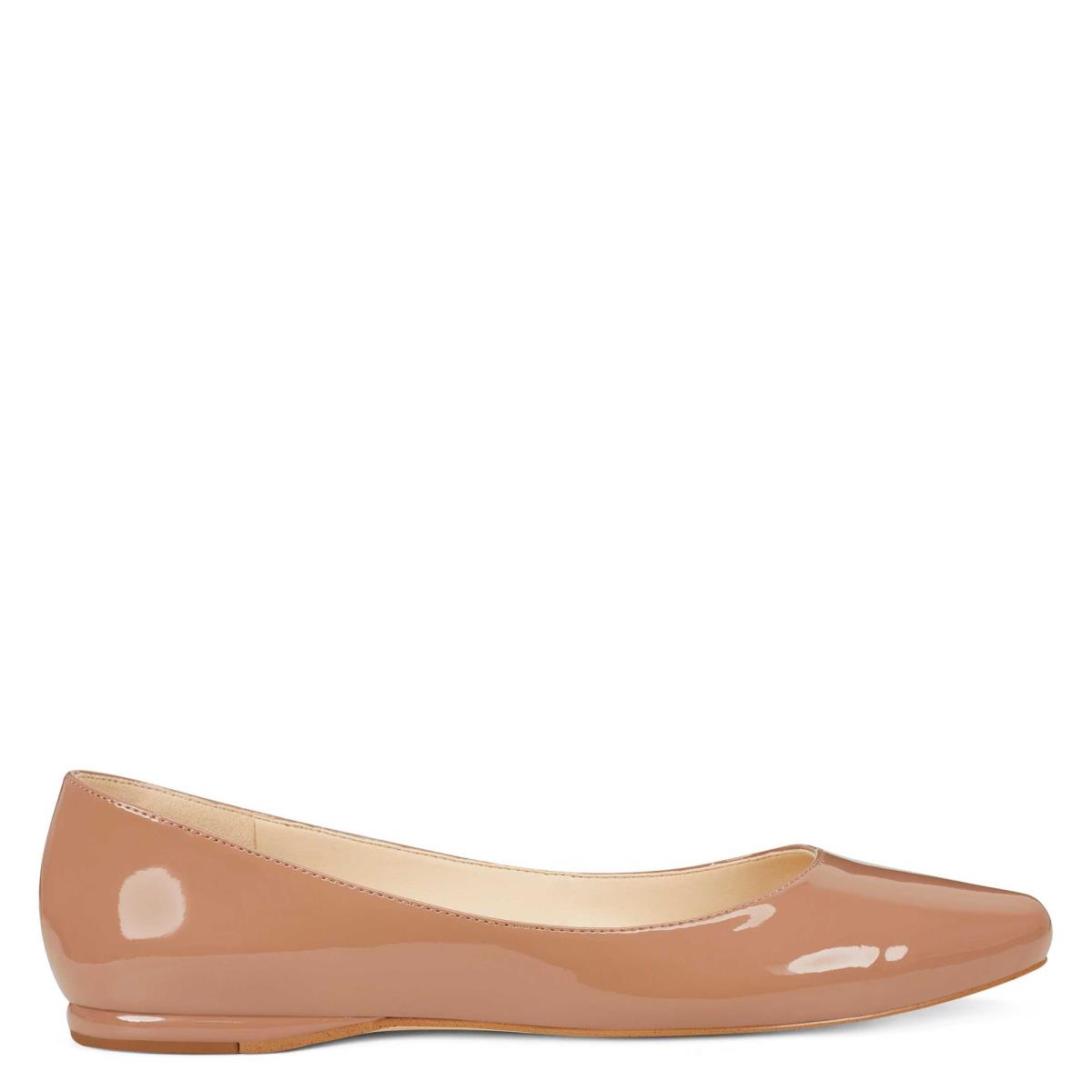 Flats Nine West Speakup Almond Puntera Mujer Beige | 7430DRCAO