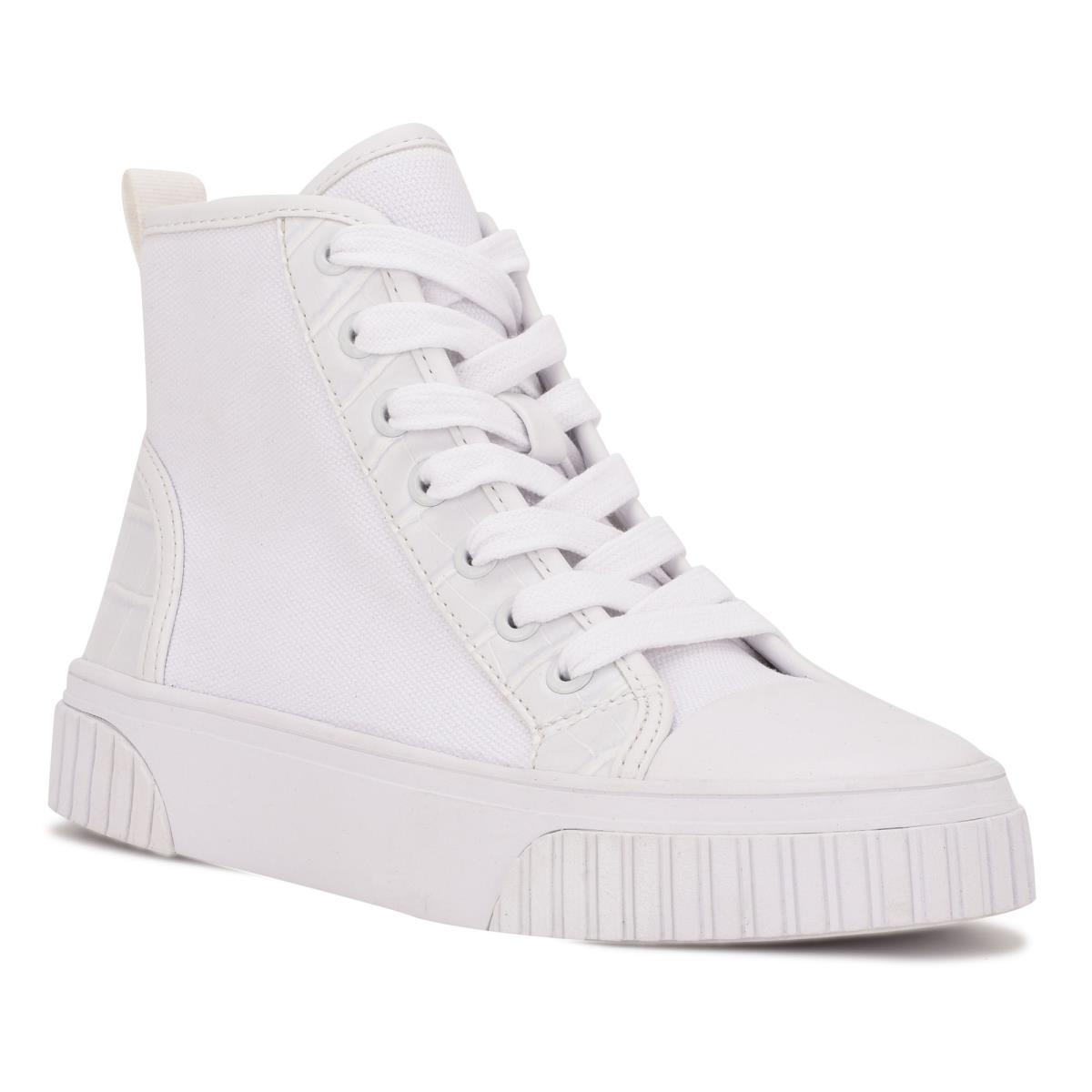 High Top Sneakers Nine West Dyiane Mujer Blancas | 7069XSPKB