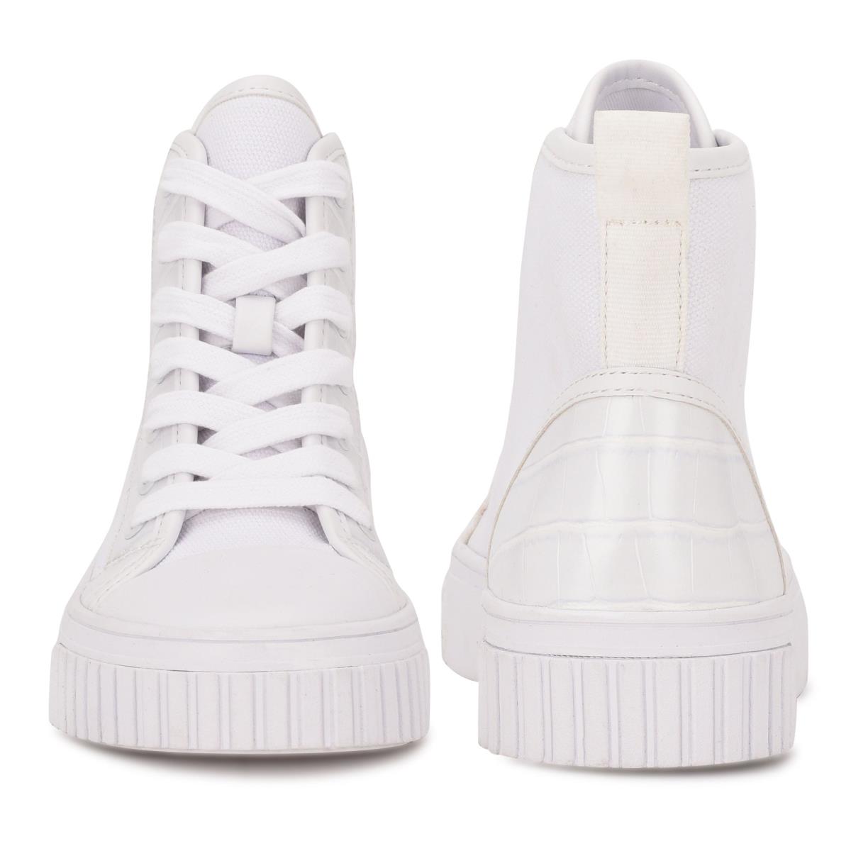 High Top Sneakers Nine West Dyiane Mujer Blancas | 7069XSPKB