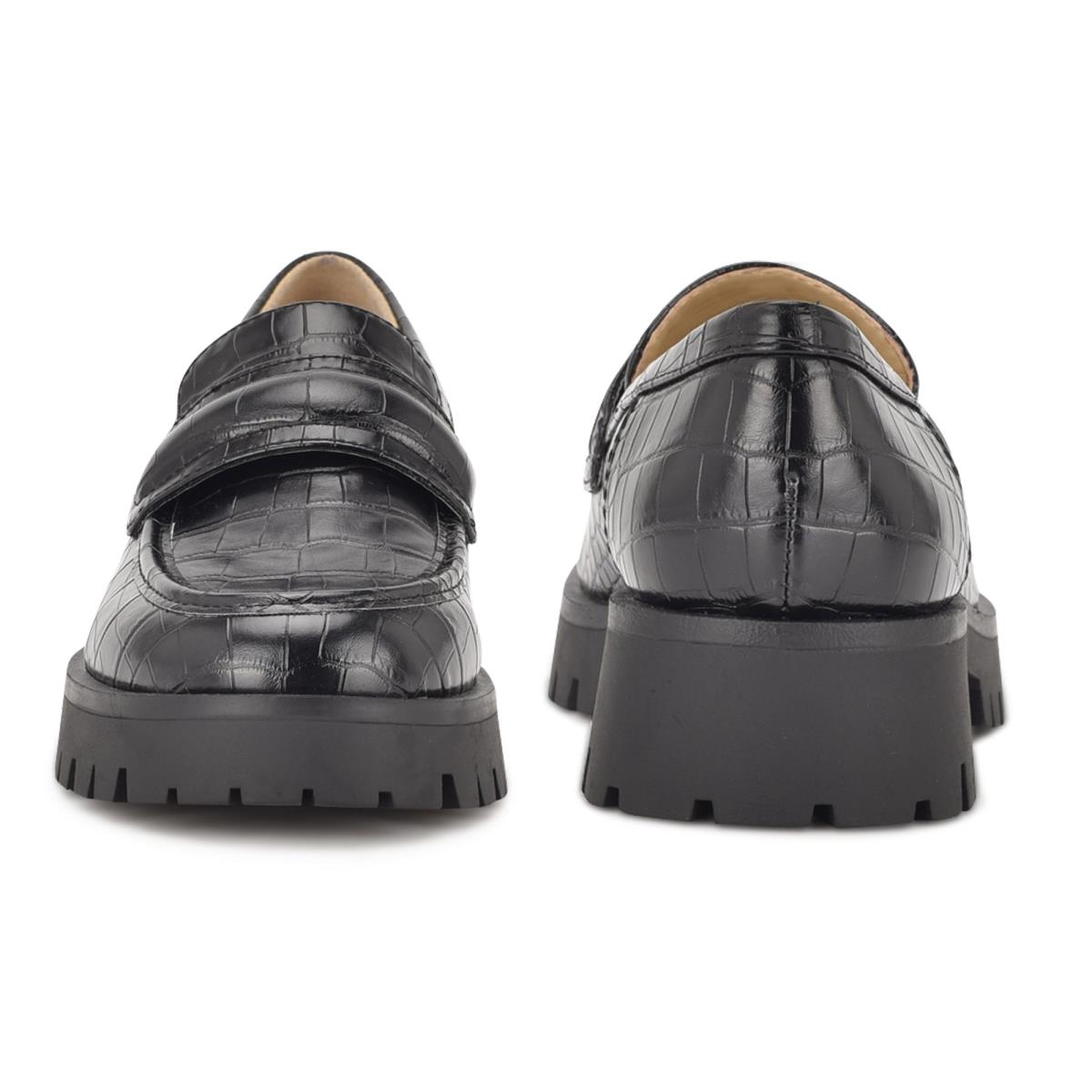 Loafers Nine West Garren Lug Sole Mujer Negras | 1847AGMSU