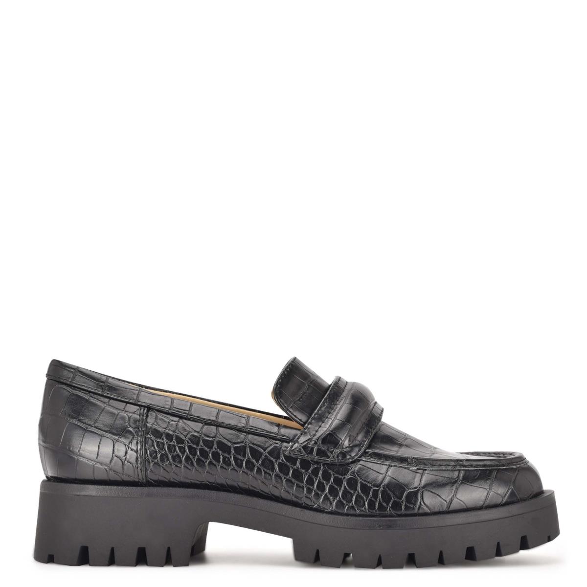 Loafers Nine West Garren Lug Sole Mujer Negras | 1847AGMSU