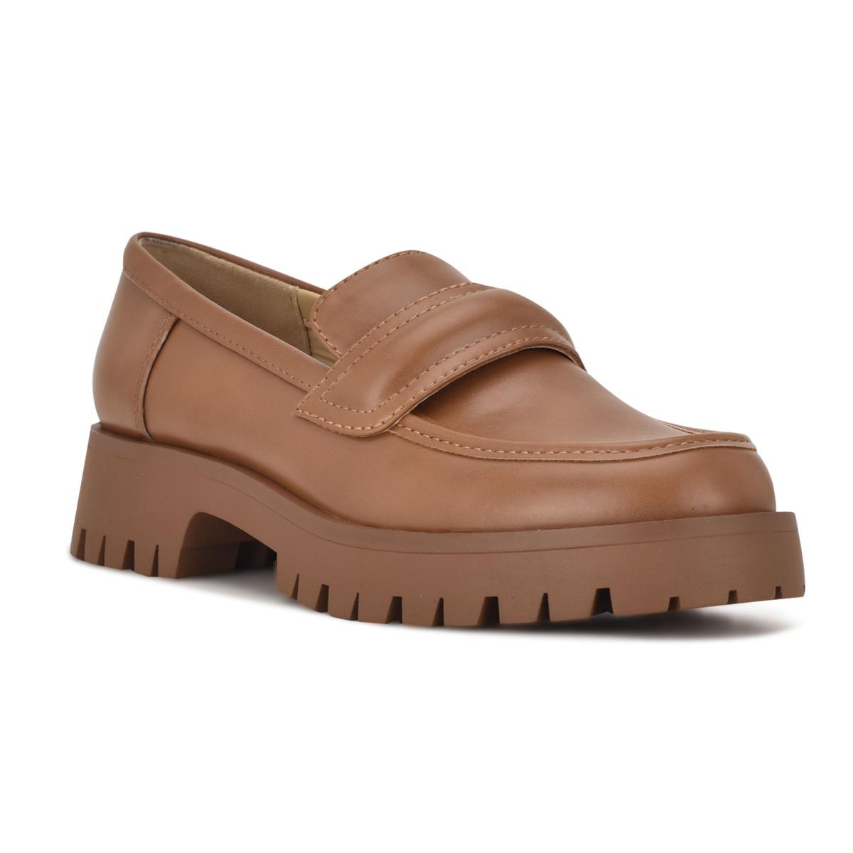 Loafers Nine West Garren Lug Sole Mujer Marrones | 7839TOHQF