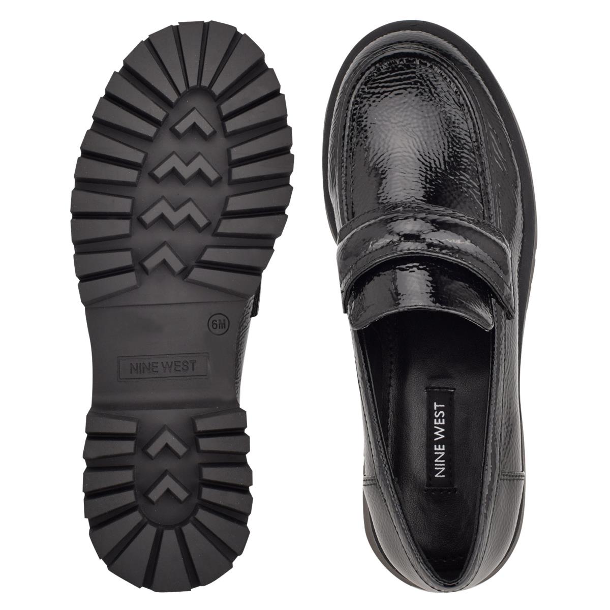 Loafers Nine West Garren Lug Sole Mujer Negras | 9872JXAVS