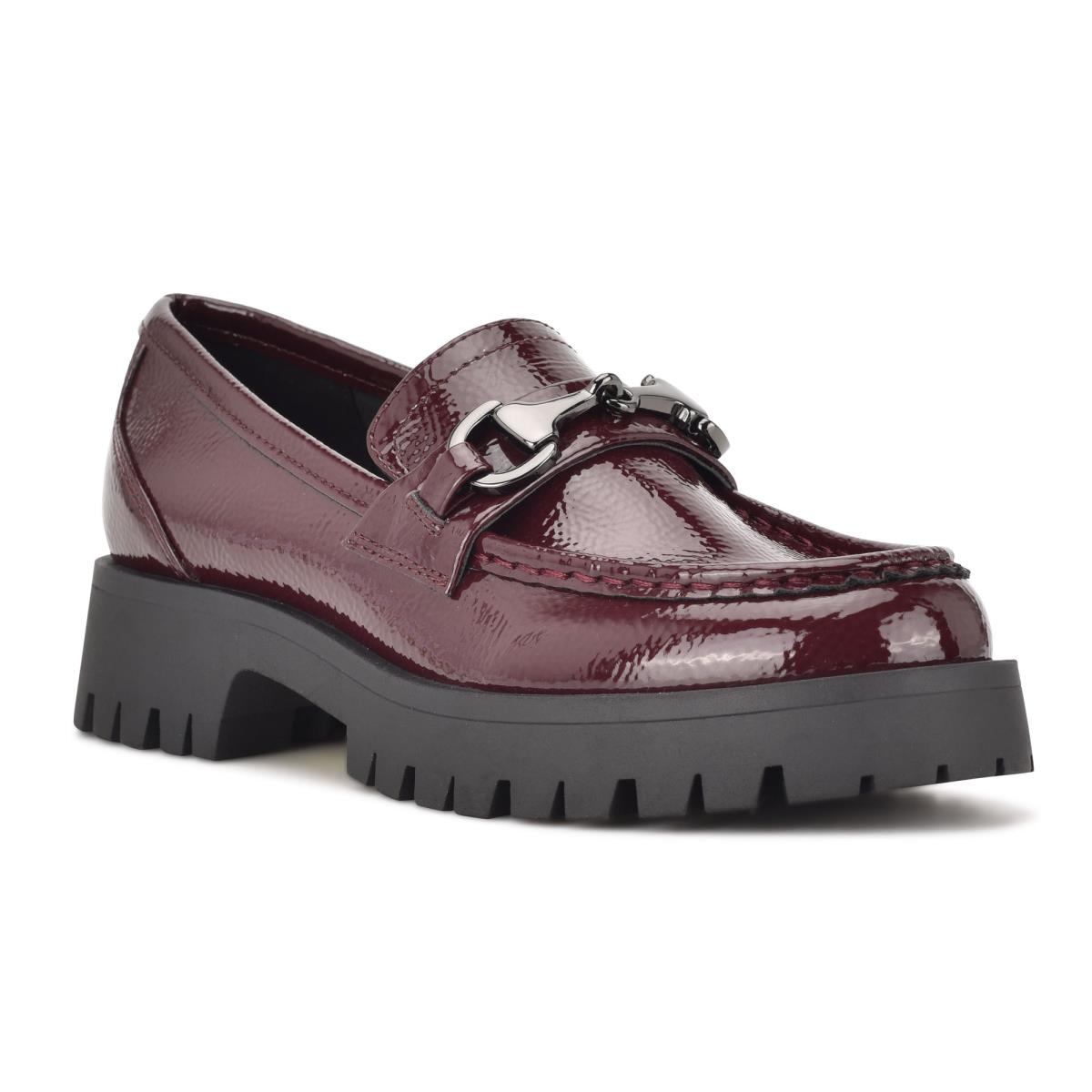 Loafers Nine West Gonehme Lug Sole Mujer Rojas | 2805WGNKD