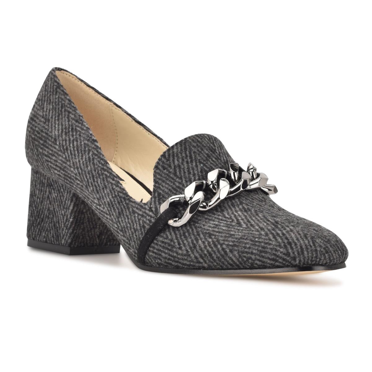 Loafers Nine West Remal Tacón Mujer Gris | 6094CEALX