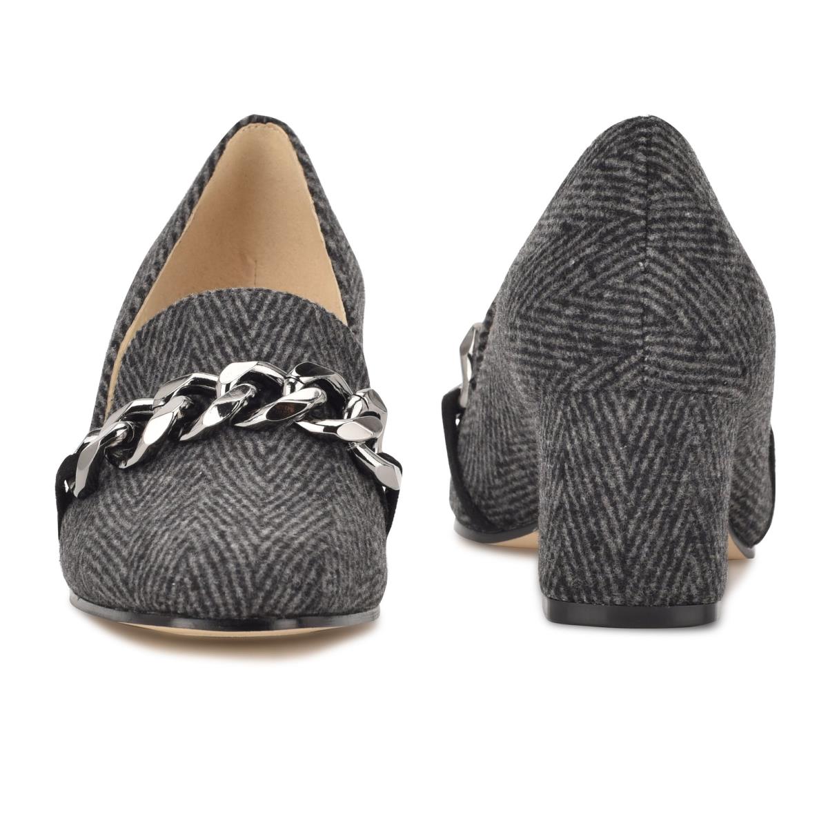 Loafers Nine West Remal Tacón Mujer Gris | 6094CEALX