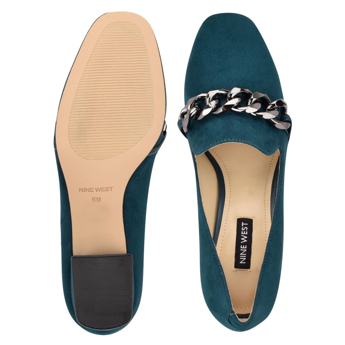 Loafers Nine West Remal Tacón Mujer Turquesa Turquesa | 5473LZGXT