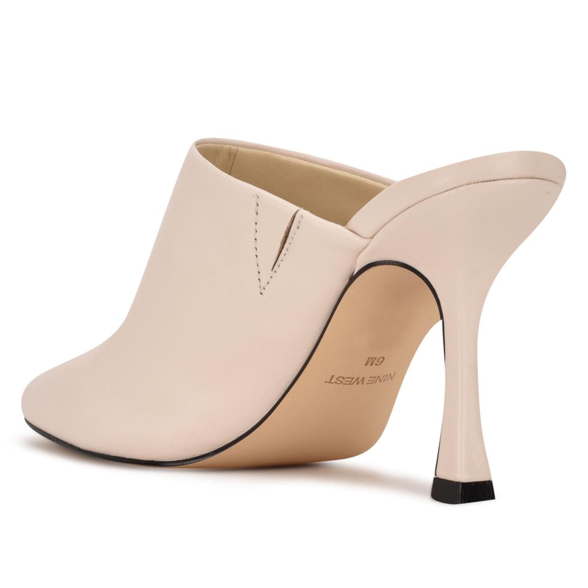 Mulas Nine West Ciao Heel Mujer Creme | 0295ADMJL