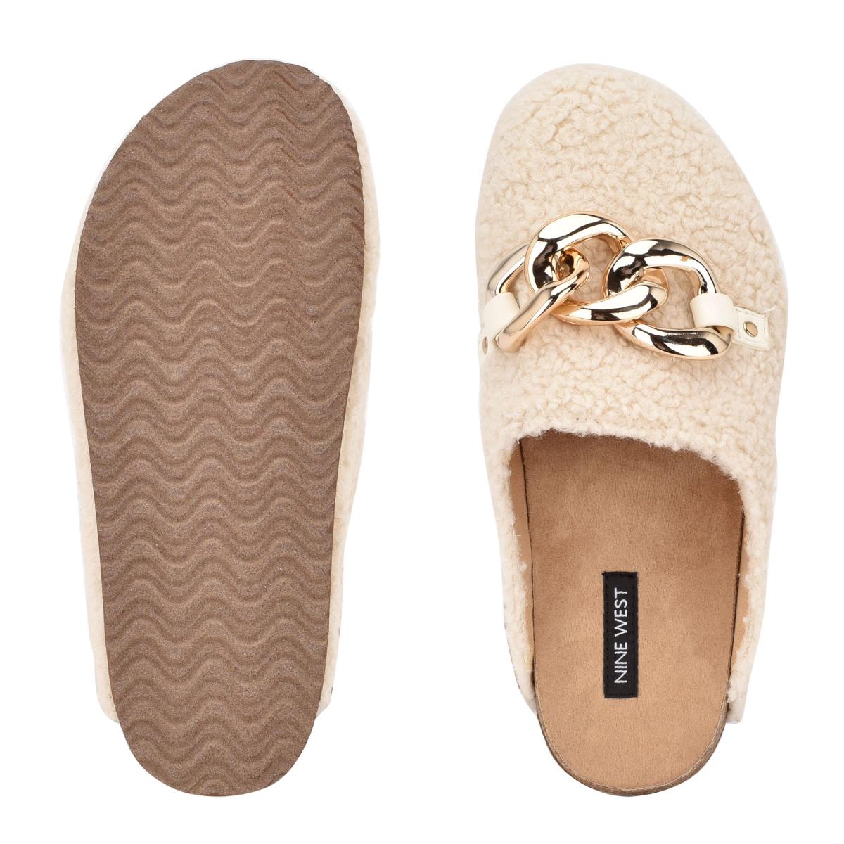 Mulas Nine West Everyth Cozy Mujer Creme | 6584XICAQ