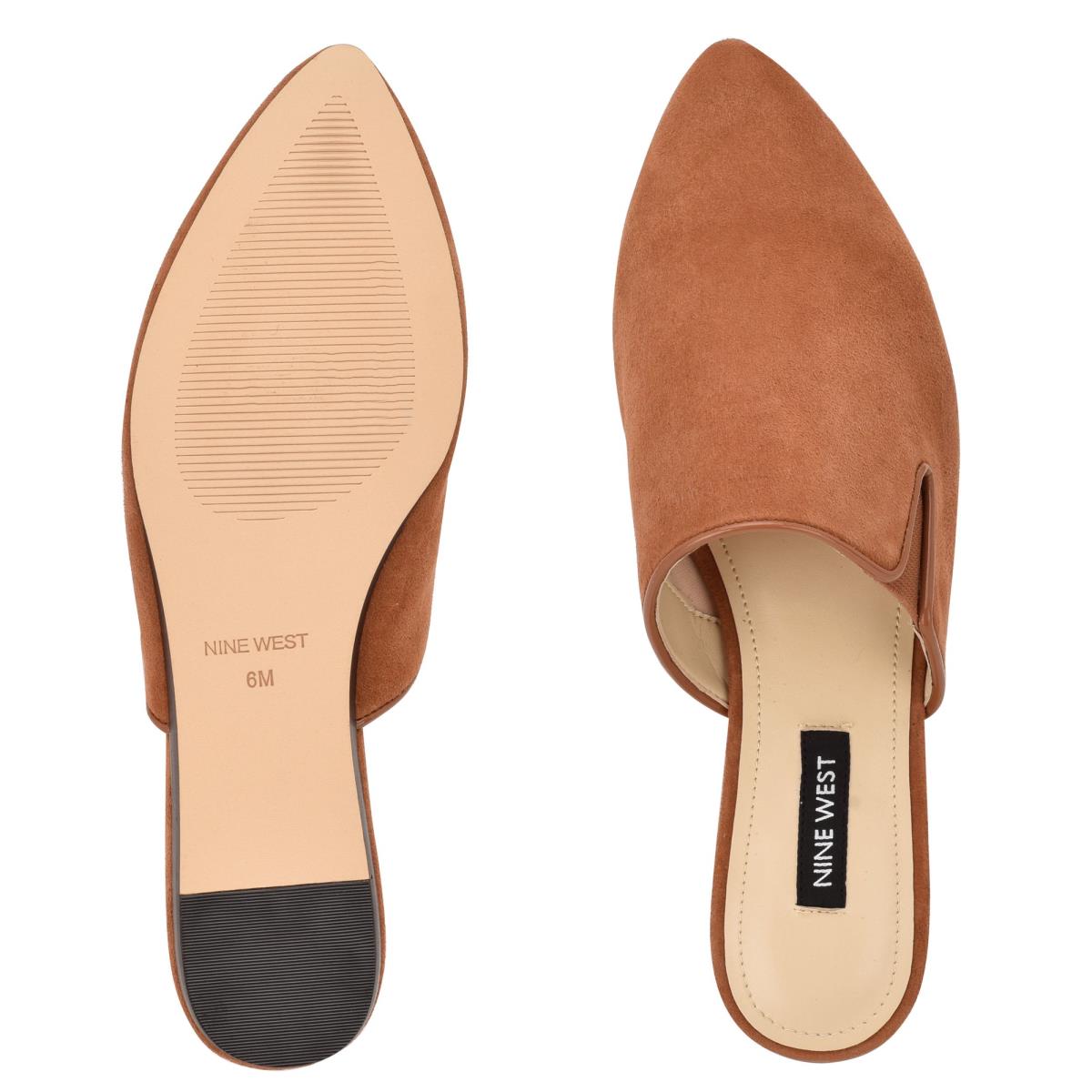 Mulas Nine West Freeda Pointy Puntera Mujer Beige Oscuro | 0634QYITD