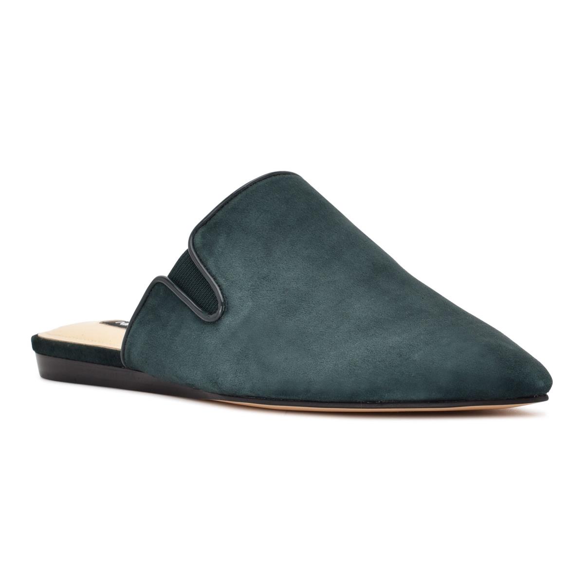 Mulas Nine West Freeda Pointy Puntera Mujer Verde Oliva | 1684AGWFM