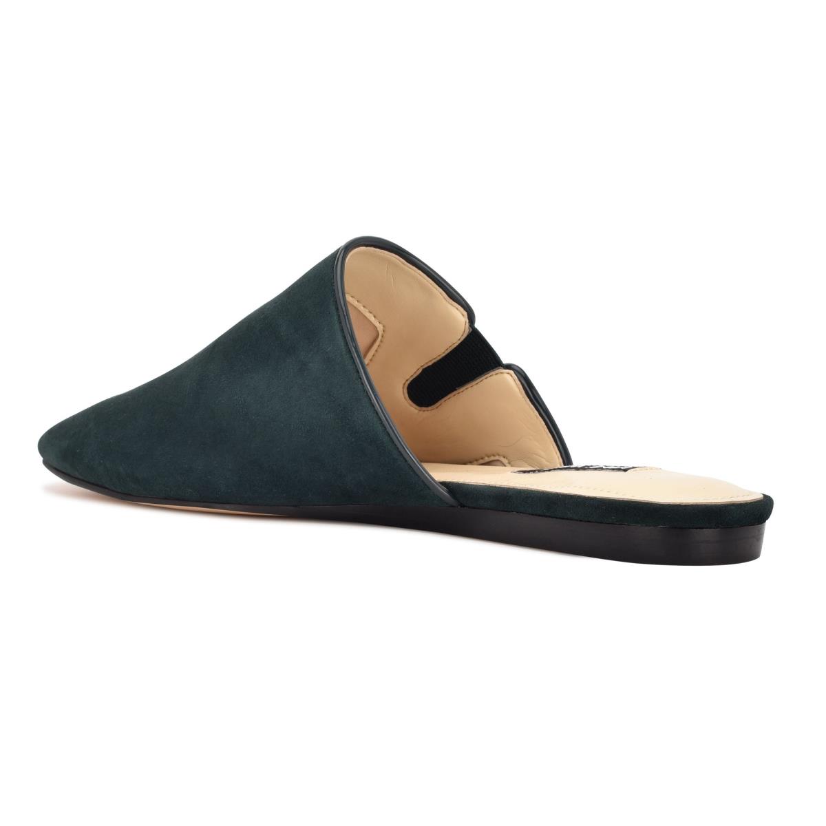 Mulas Nine West Freeda Pointy Puntera Mujer Verde Oliva | 1684AGWFM