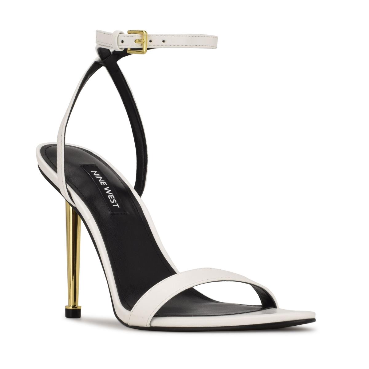 Sandalias Con Tiras Nine West Reina Ankle Mujer Blancas | 6297OPIJY