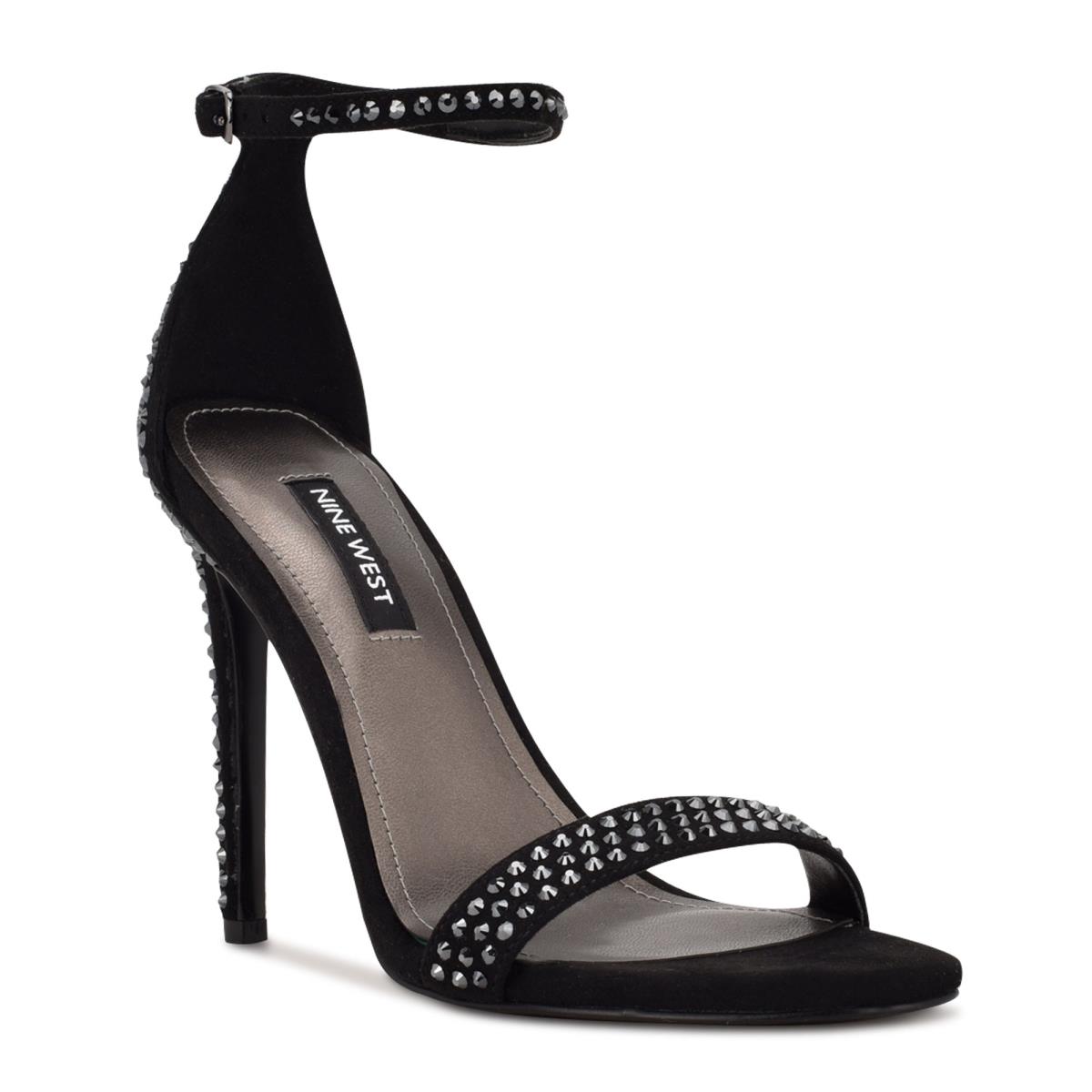 Sandalias Con Tiras Nine West Toria Ankle Mujer Negras | 3687MLKPT