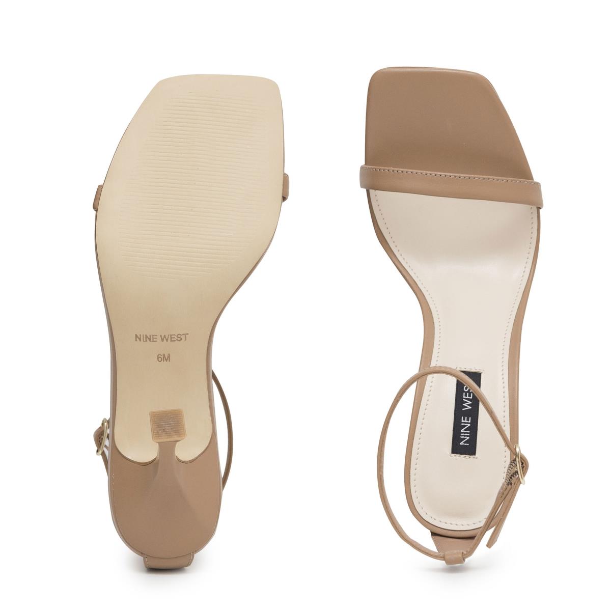 Sandalias Con Tiras Nine West Yess Ankle Mujer Beige | 2495KMJTH