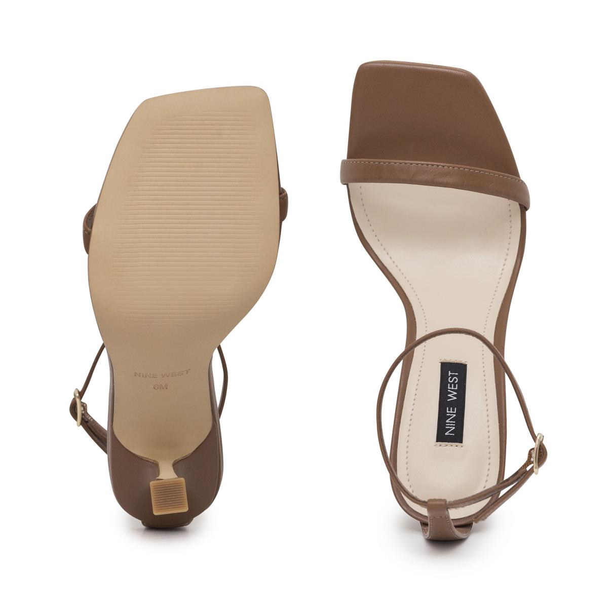 Sandalias Con Tiras Nine West Yess Ankle Mujer Marrones Claro | 3960JANCH