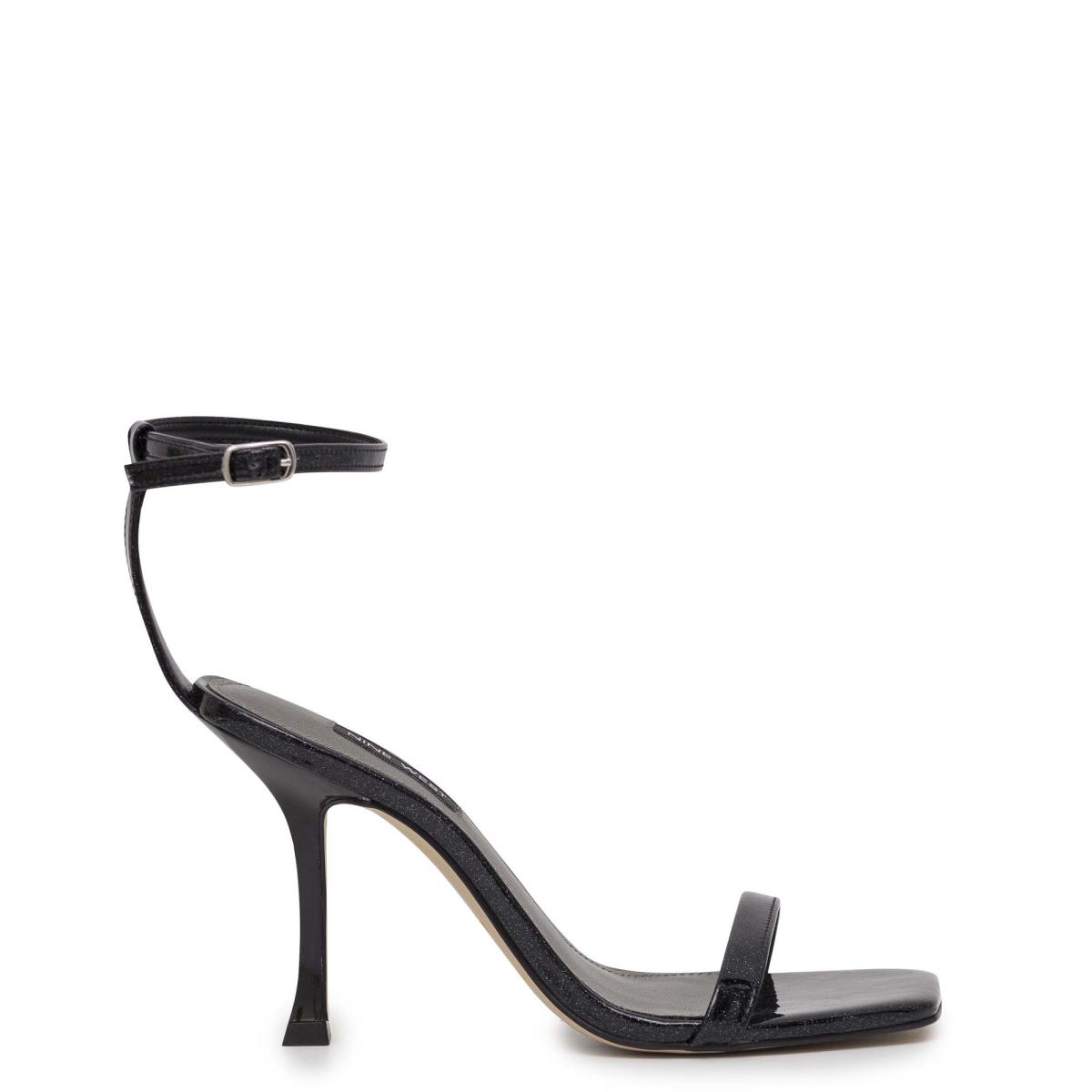 Sandalias Con Tiras Nine West Yess Ankle Mujer Negras | 4120USELP