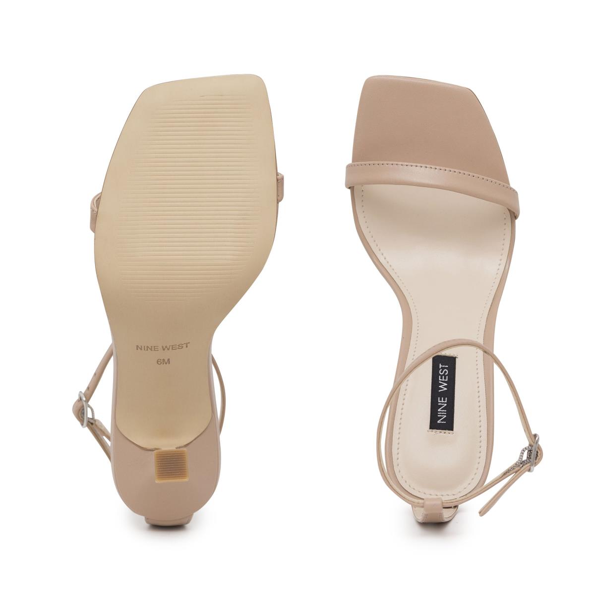 Sandalias Con Tiras Nine West Yess Ankle Mujer Beige | 9817PFVYR