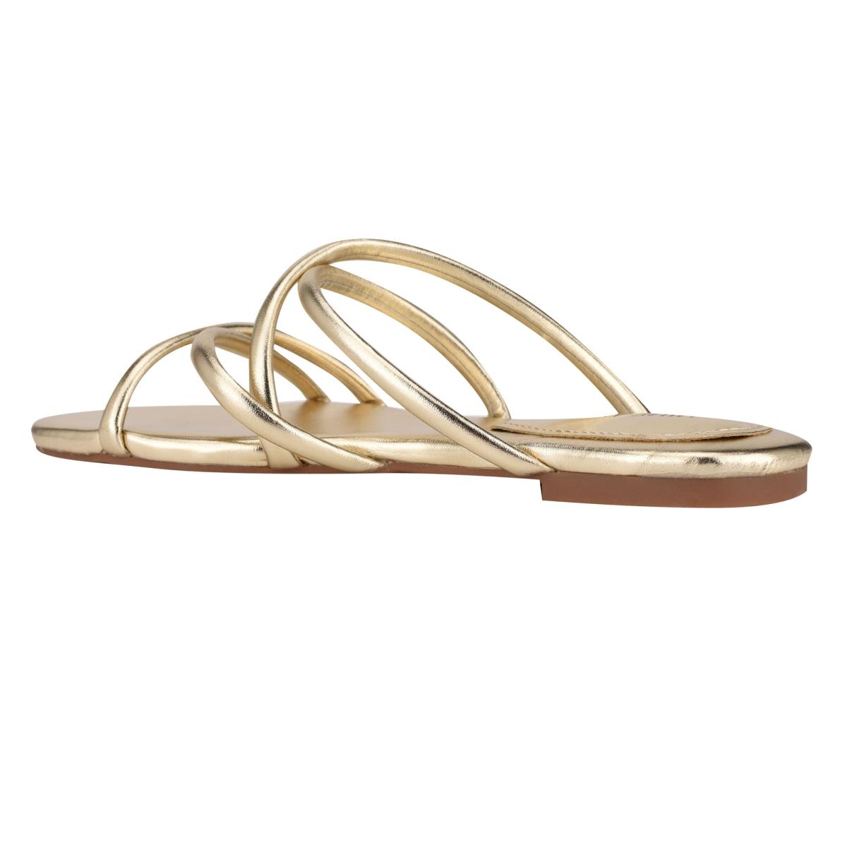 Sandalias Deslizantes Nine West Beva Planos Mujer Plateadas | 4130YSZIT