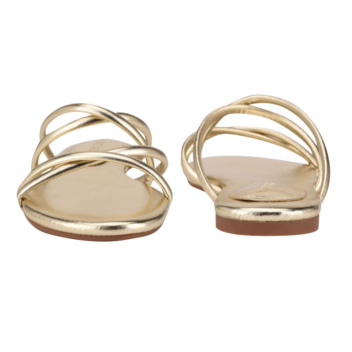 Sandalias Deslizantes Nine West Beva Planos Mujer Plateadas | 4130YSZIT