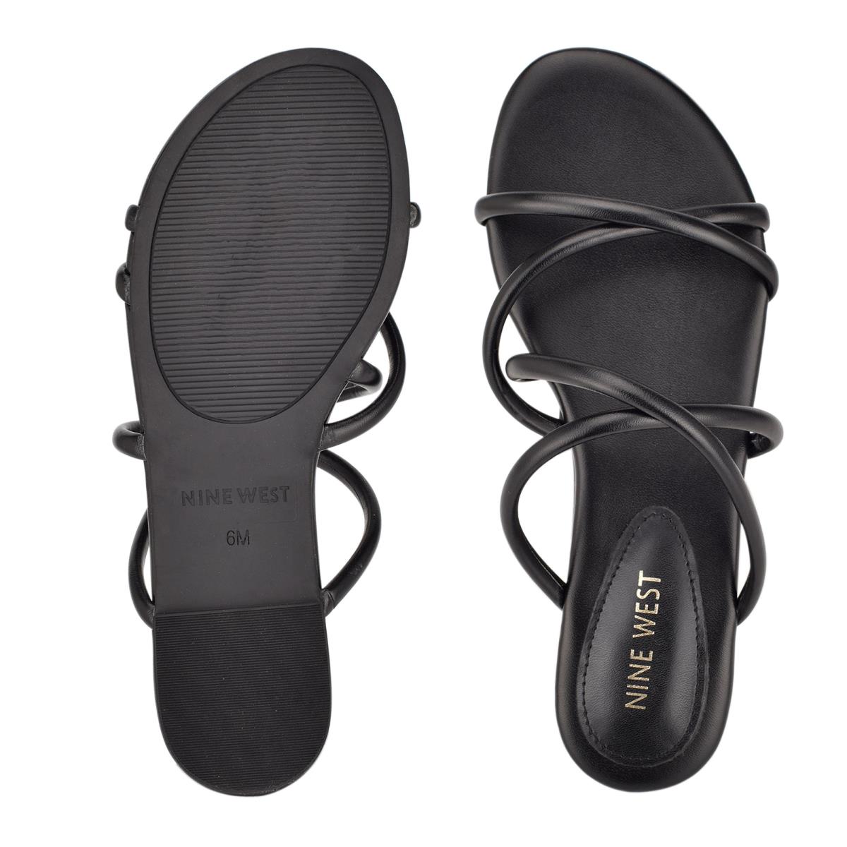 Sandalias Deslizantes Nine West Beva Planos Mujer Negras | 9345LYFMO