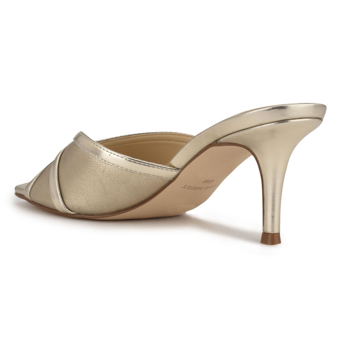 Sandalias Deslizantes Nine West Dainty Tacón Mujer Plateadas | 5603ZINUP