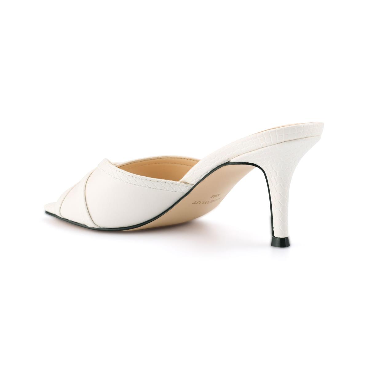 Sandalias Deslizantes Nine West Dainty Tacón Mujer Blancas | 8203PYIUH