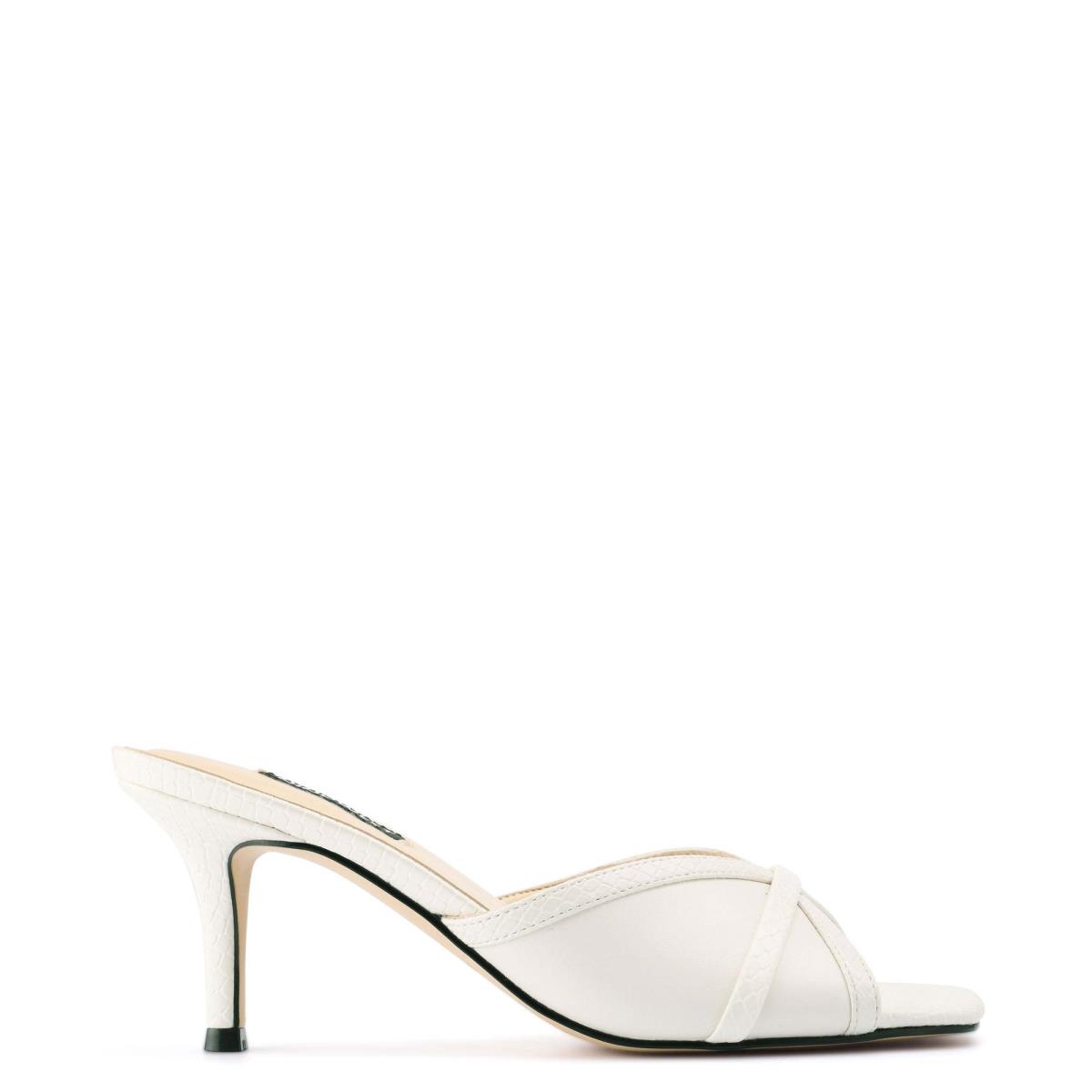 Sandalias Deslizantes Nine West Dainty Tacón Mujer Blancas | 8203PYIUH