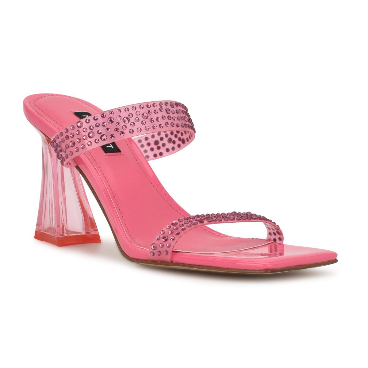 Sandalias Deslizantes Nine West Darla Tacón Mujer Rosas | 0687HVGOS