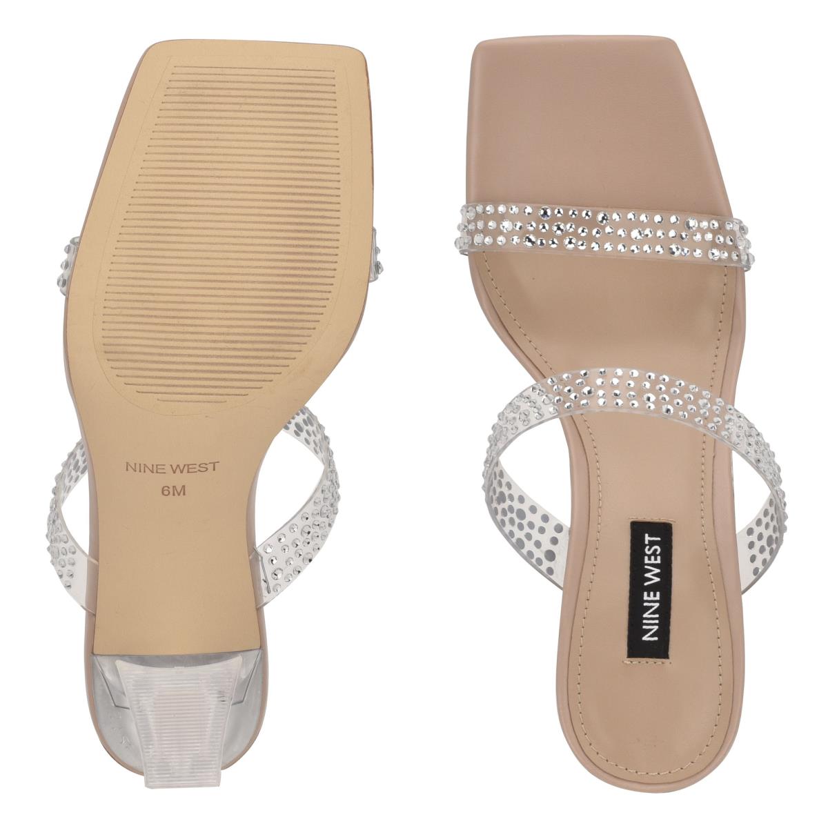 Sandalias Deslizantes Nine West Darla Tacón Mujer Beige | 9478PECNG