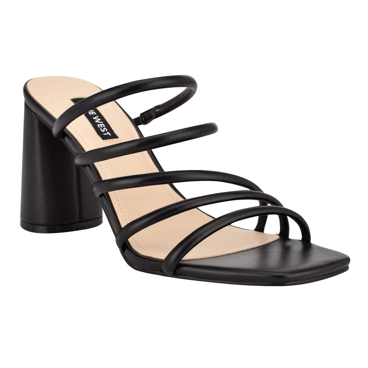 Sandalias Deslizantes Nine West Girlie Block Heel Mujer Negras | 1206NJGWF