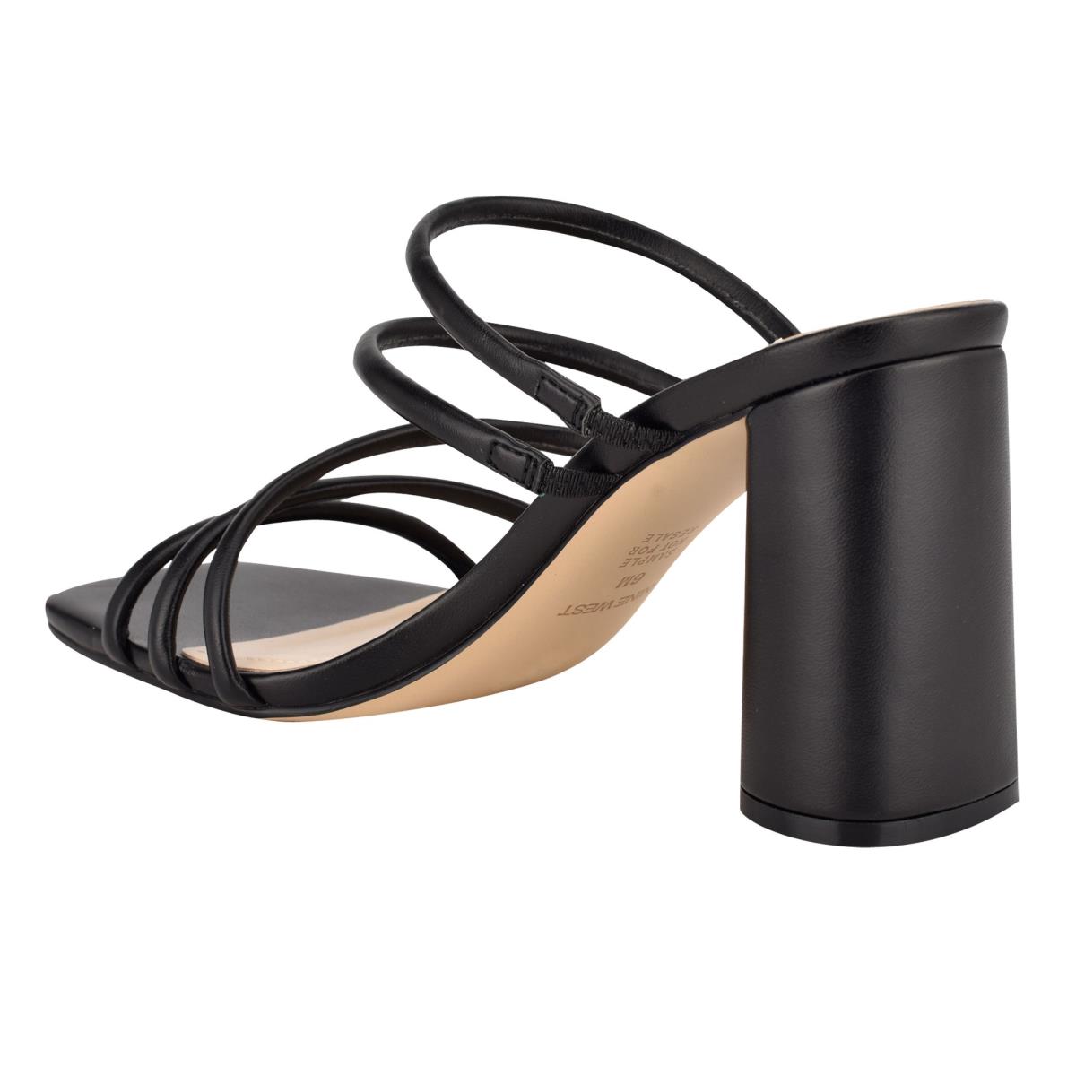 Sandalias Deslizantes Nine West Girlie Block Heel Mujer Negras | 1206NJGWF