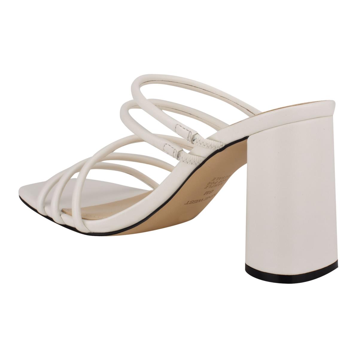 Sandalias Deslizantes Nine West Girlie Block Heel Mujer Blancas | 3857TDEBR