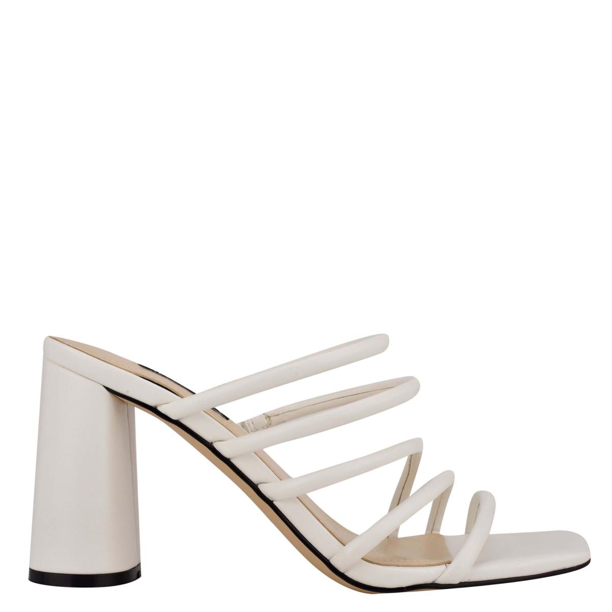 Sandalias Deslizantes Nine West Girlie Block Heel Mujer Blancas | 3857TDEBR