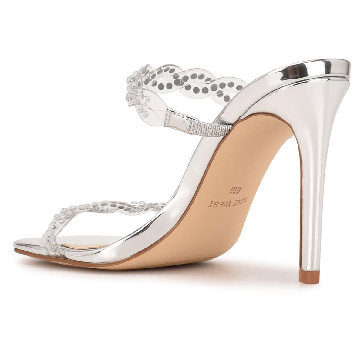 Sandalias Deslizantes Nine West Ziggle Tacón Mujer Marrones | 8710DVRQJ