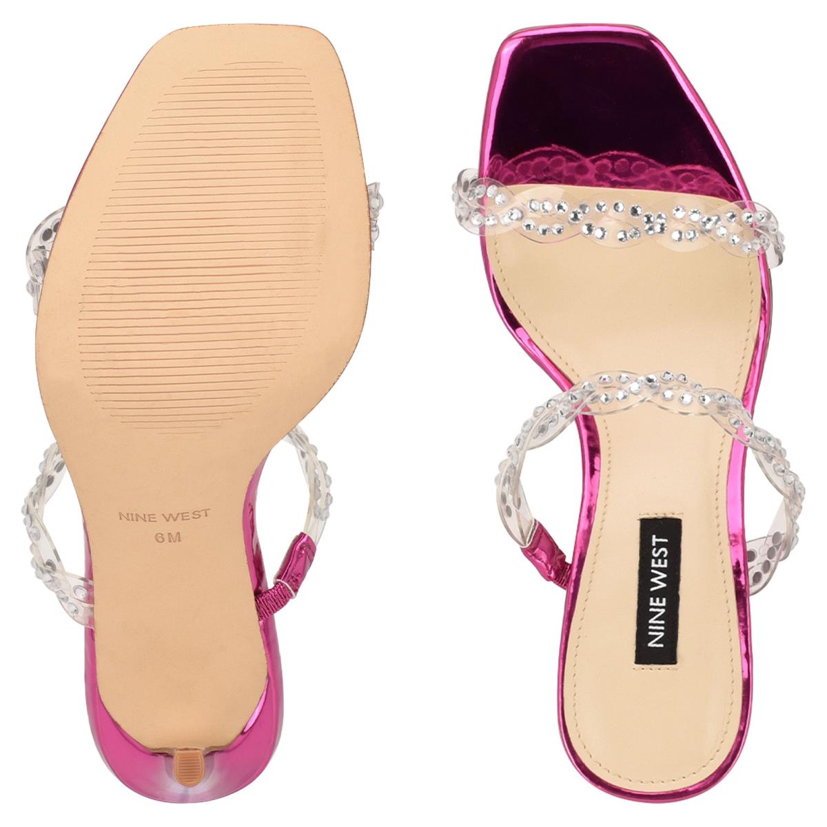 Sandalias Deslizantes Nine West Ziggle Tacón Mujer Rosas | 9235BSLHI