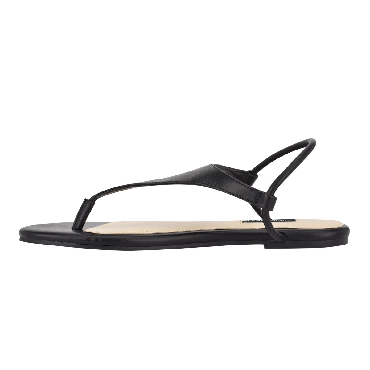 Sandalias Planas Nine West Braydin Stretch Mujer Negras | 4257KRDJZ