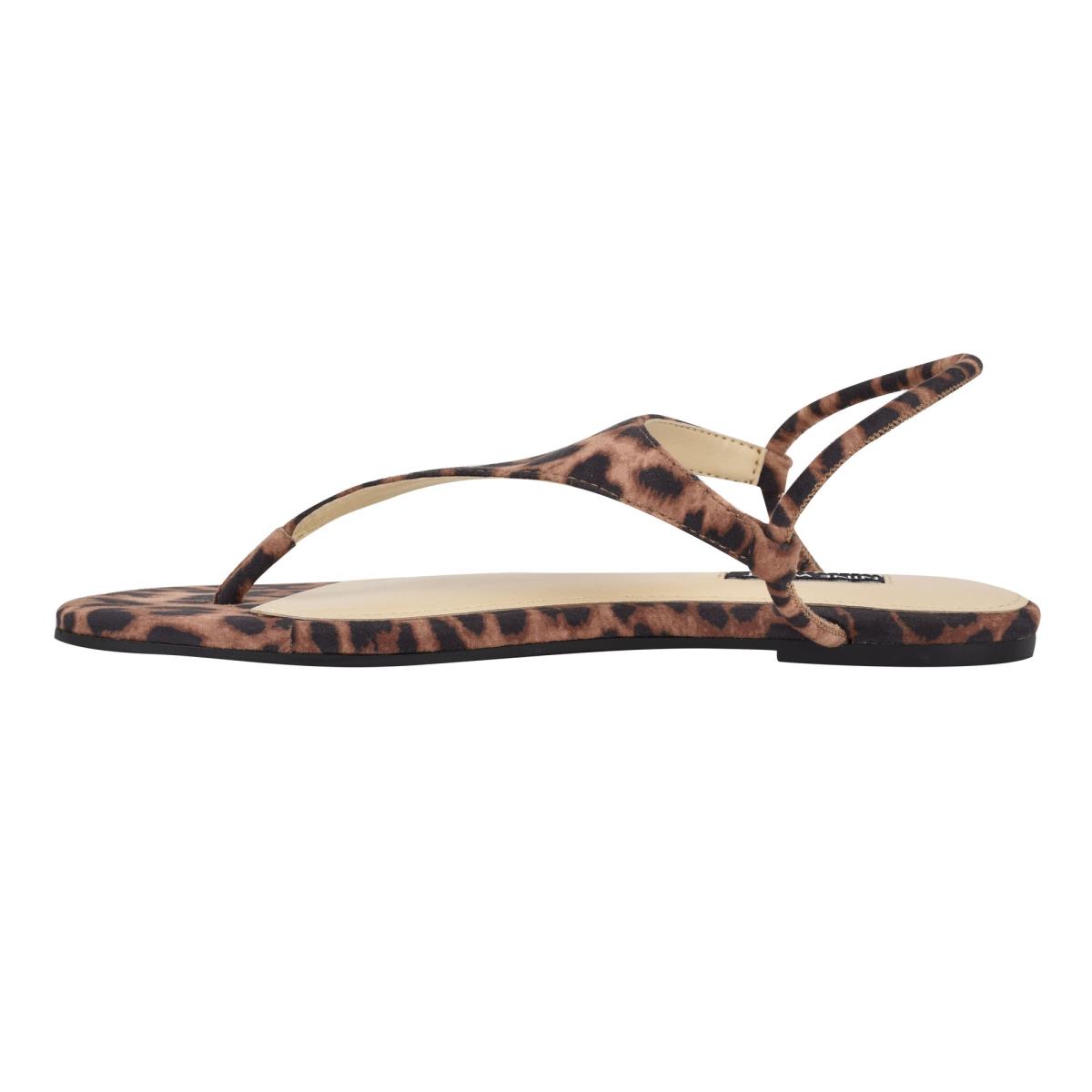 Sandalias Planas Nine West Braydin Stretch Mujer Leopardo | 5043PVOCD