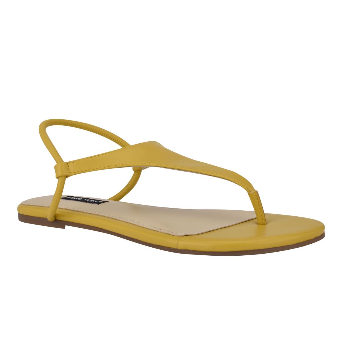 Sandalias Planas Nine West Braydin Stretch Mujer Amarillo | 6091UFLWS