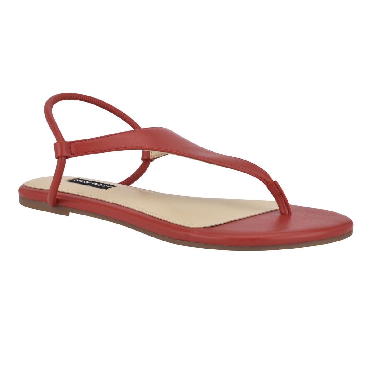 Sandalias Planas Nine West Braydin Stretch Mujer Rojas | 9764VTYMI