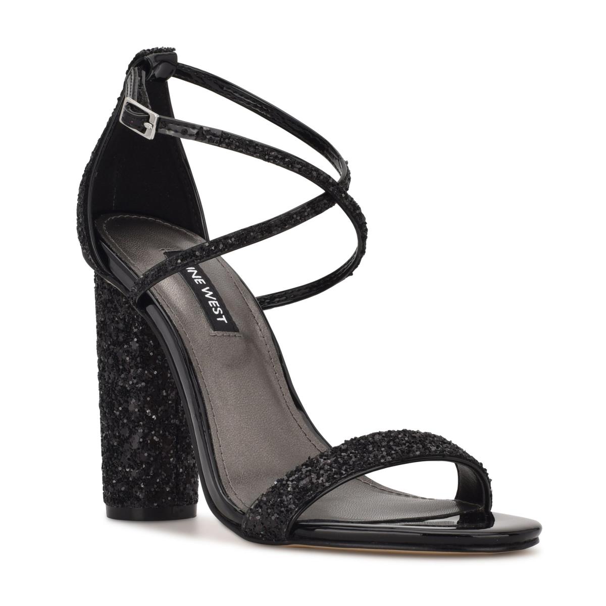 Sandalias Tacones Nine West Celebra Mujer Negras | 1072CFVBY